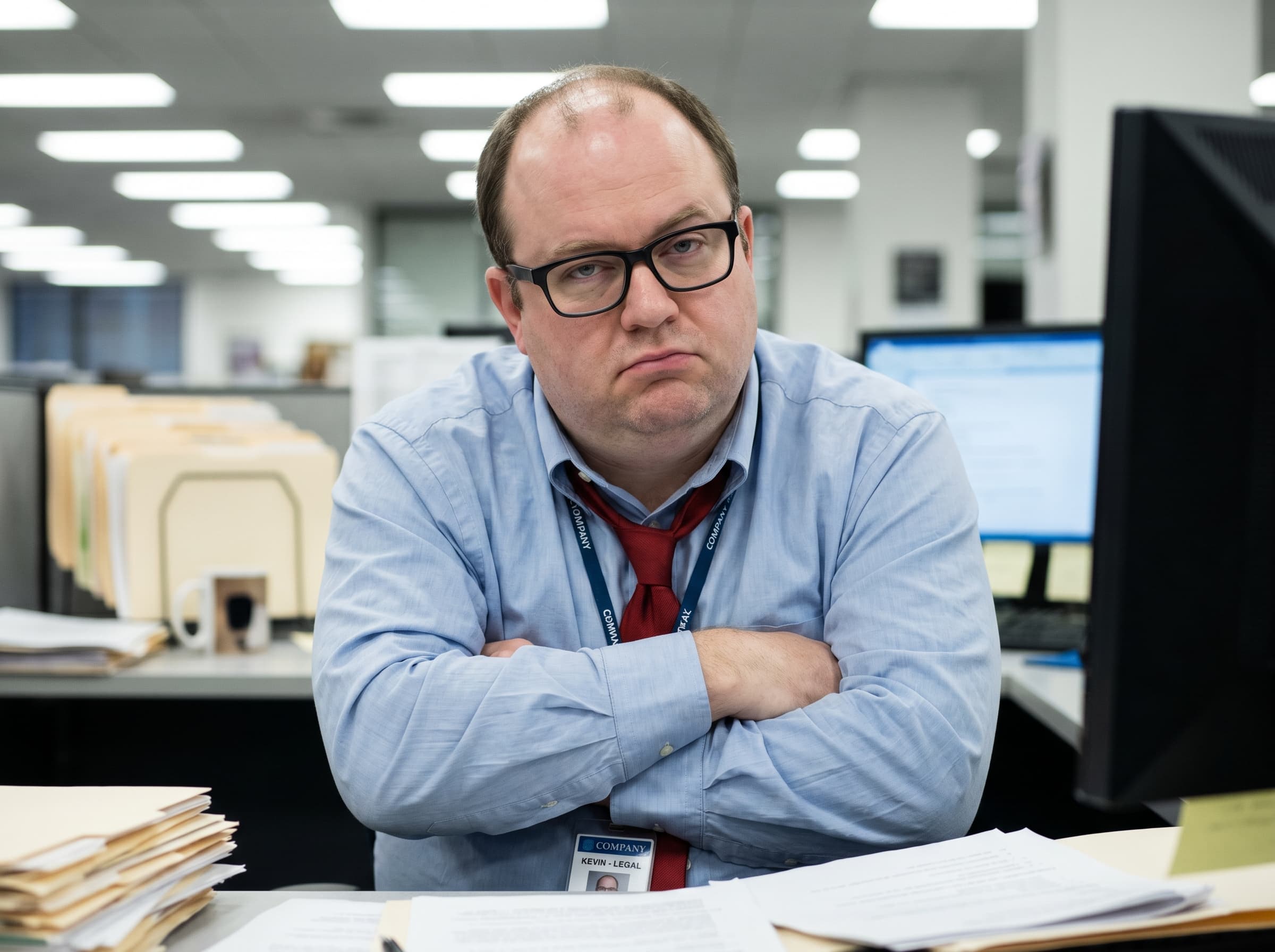 Kevin from Legal looking unimpressed